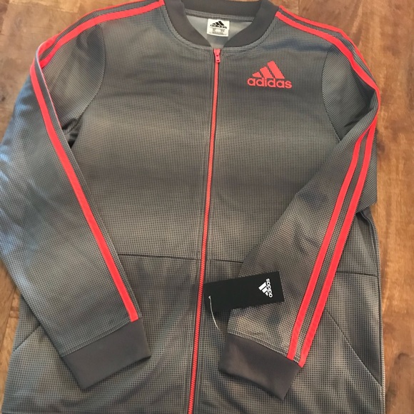 Adidas Track Jacket 🔥🔥 Orange and Gray - Picture 3 of 8